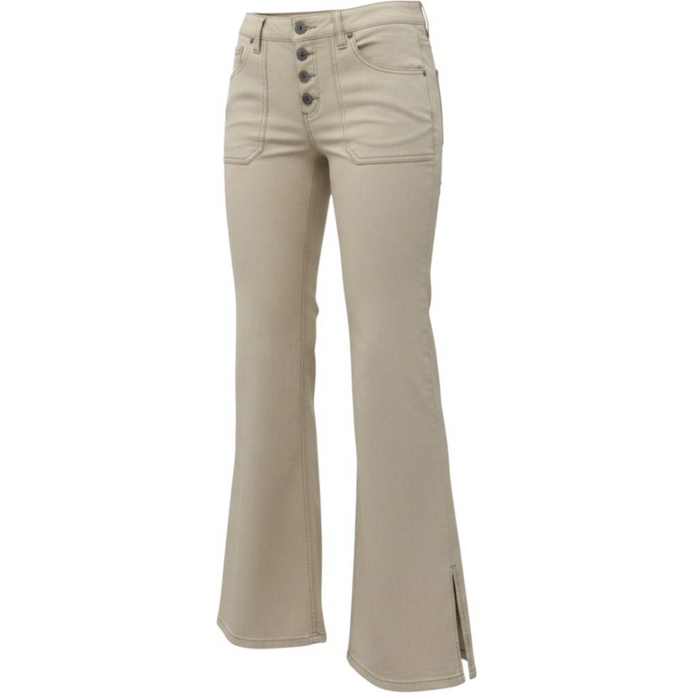 Laundry By Shelli Segal Cream Flare Jeans with Patch Pockets